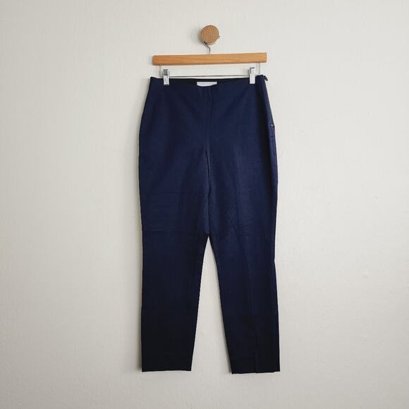 Everlane Navy Blue The Side Zip Stretch Cotton Work Pant - Picture 2 of 13